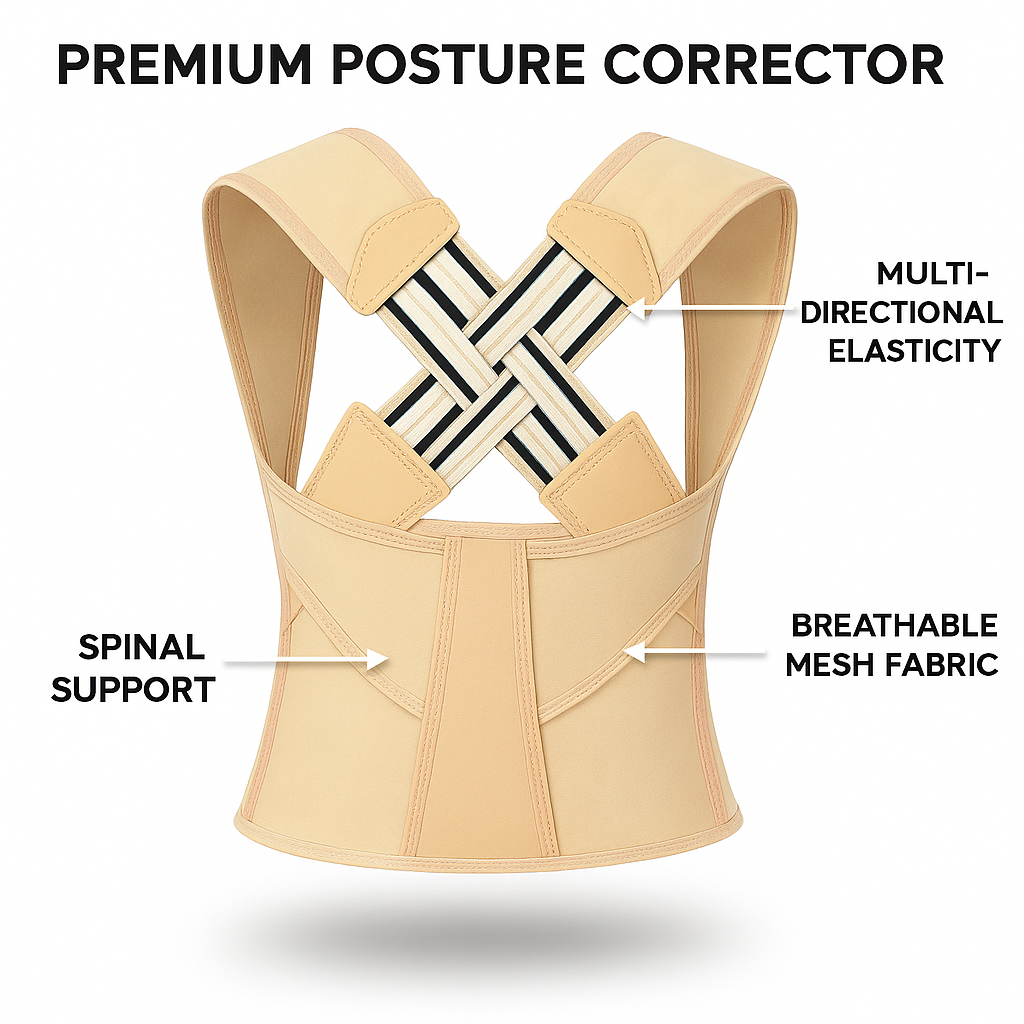 Posture correction back strap