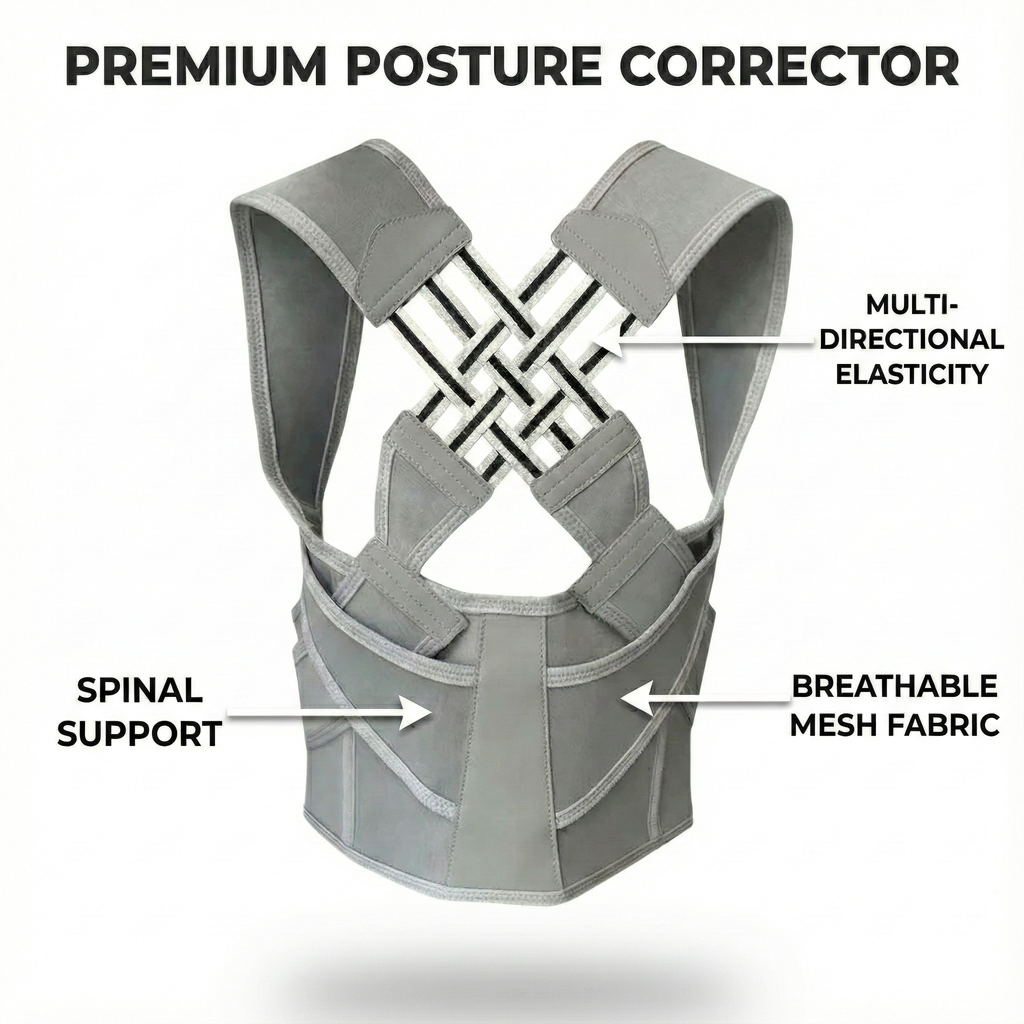 Posture correction back strap