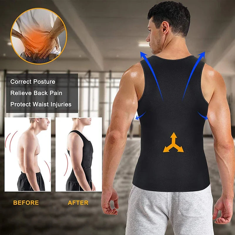 Adjustable back posture corrector for men