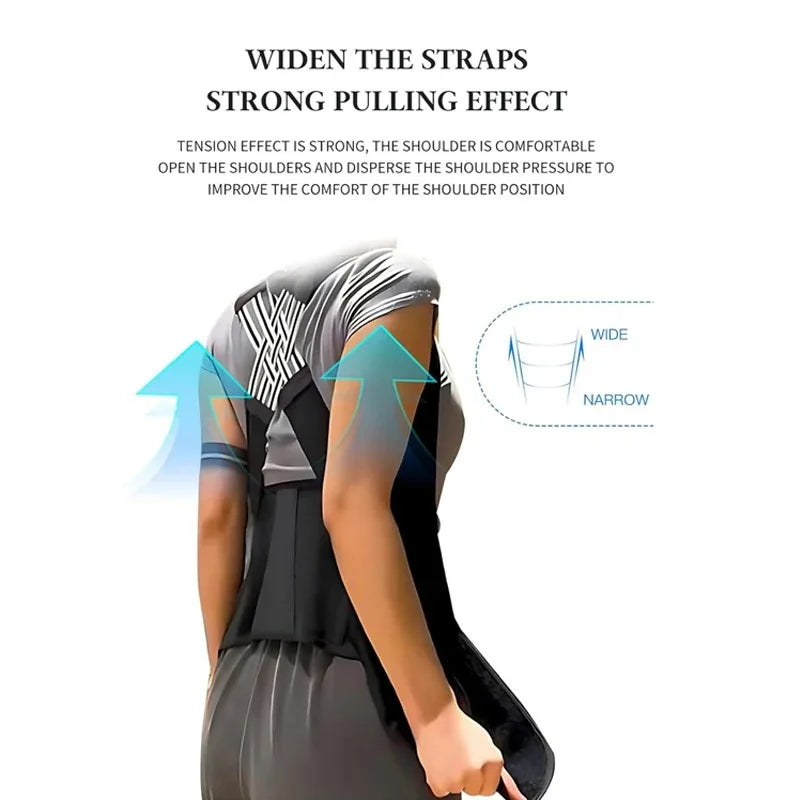 Posture correction back strap