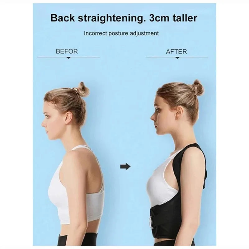 Posture correction back strap